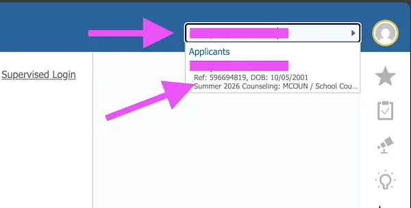 Screenshot showing the global search